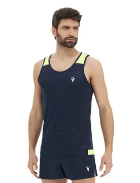 Maglietta Senza Maniche Gervais Reflex Deep Blue / Neon Yellow S