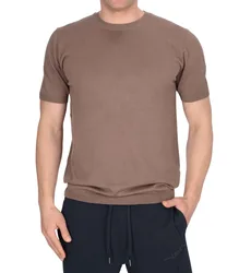 Maglia misto seta uomo zenzero
