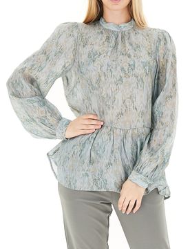 Blusa maniche lunghe AZZURRO CHIARO S