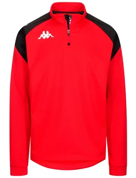 Sweat à Demi-zip Lovato Red / Black 12 Années Garçon - Kappa - FashionsVida