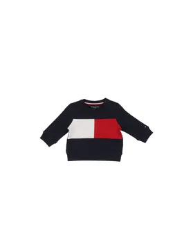 Bambino maglia kn0kn02119 c1g colorblock sweatshirt navy - Tommy hilfiger - FashionsVida