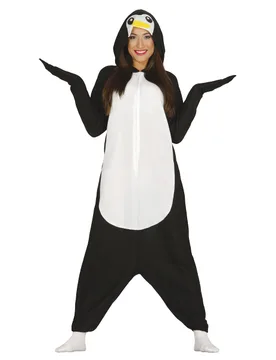 Süßes Pinguin-Kostüm für Erwachsene schwarz-weiss-gelb - FIESTAS GUIRCA, S.L. - FashionsVida