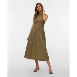 Vestido largo de mujer manga sisa