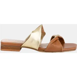 Sandalias de mujer planas en napa soft