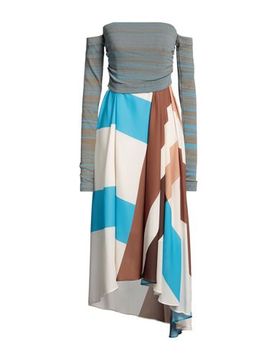 Midi-Kleid Damen Azurblau 34 Damen