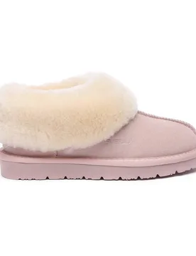 Women's Real Sheepskin Ibis Slippers with EVA Sole in Pink Size: 6 - Pink - Size: 6 - EverAu Australia - FashionsVida