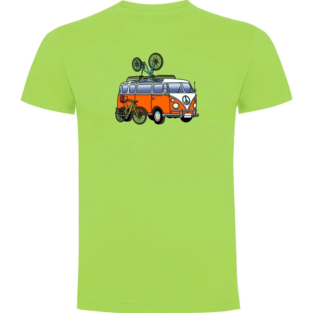 Maglietta A Maniche Corte Hippie Van Mtb Light Green - Kruskis - FashionsVida
