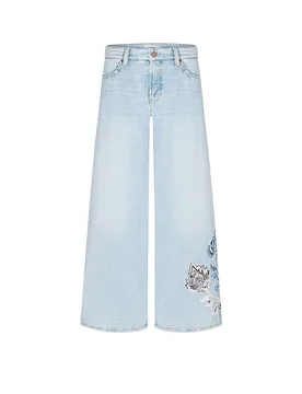 Pantalon Barrel Fit PALAZZO 7/8 bleu clair 46/L30 - Cambio - FashionsVida