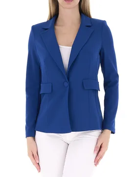 Blazer monopetto BLU L - Rinascimento - FashionsVida