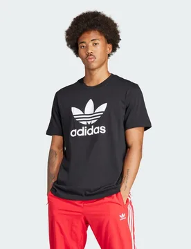 Trefoil Uomo - Magliette Nero - Taglia L - Jersey di cotone L - Adidas - FashionsVida