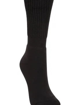 Double Layered Elastic Cuff Anti-Chaffing Cotton Blend Walking Socks - Jet Black - Size: 3-6 - Mountain Warehouse - FashionsVida