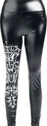 Gothic Leggings - Bloodsworn to Tepes Wet Look Leggings - S bis XXL - für Damen - Größe L - schwarz - Frauen - female