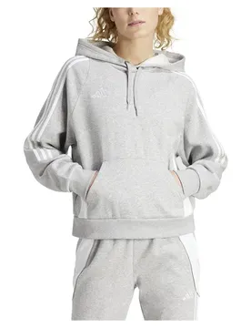 Sweat à Capuche Tiro24 Medium Grey Heather / White XS