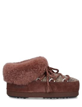 Chic Mini Clog Boot with Sterling Trim and Lace-Up Closure