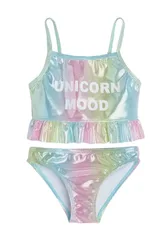 Unicorn Mood Halterneck Kids Bikini Set