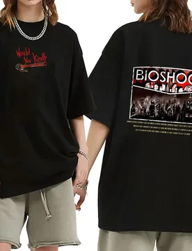Classic Shooting Game Bioshock Would You Kindly Vintage T-shirt Men Women Hip Hop Oversized T Shirts Male Gothic Rock Streetwear - Aliexpress - FashionsVida