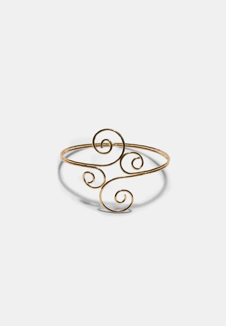 Spiral-Armreif Goldfarben OS - Stradivarius - FashionsVida