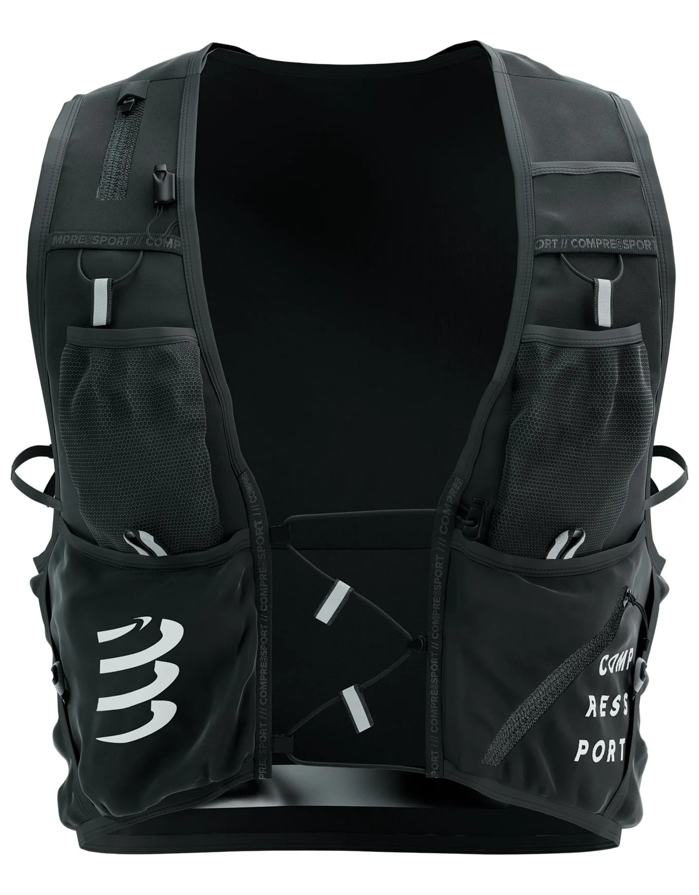 Sac de trail/running - Ultrun Evo 10 Pack Black - Taille S - Compressport - FashionsVida