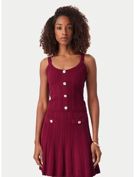 Top W6YR25 Z0972 Dunkelrot Slim Fit XS female - Guess - FashionsVida
