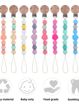 ABCPICK New Baby Cartoon Rose Tooth Glue Creative DIY Sparkling Brick Piercing Bead Silicone Biting Nipple Anti drop Chain - Aliexpress - FashionsVida