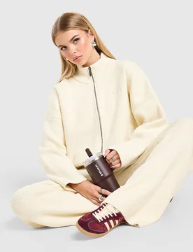 Snug Full Zip Sweatshirt - Damen, Cremefarben - female - Size: XS - DAILYSZN - FashionsVida