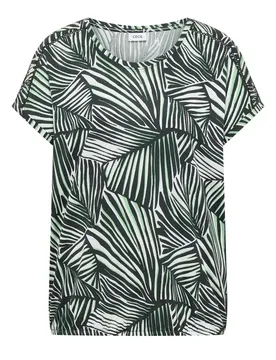 TOS AOP Lace Shoulder T-Shirt female