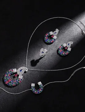 Ensemble de bijoux de mode transfrontaliers élégants et stylés, bijoux de fête de haut niveau pour dames - Aliexpress - FashionsVida