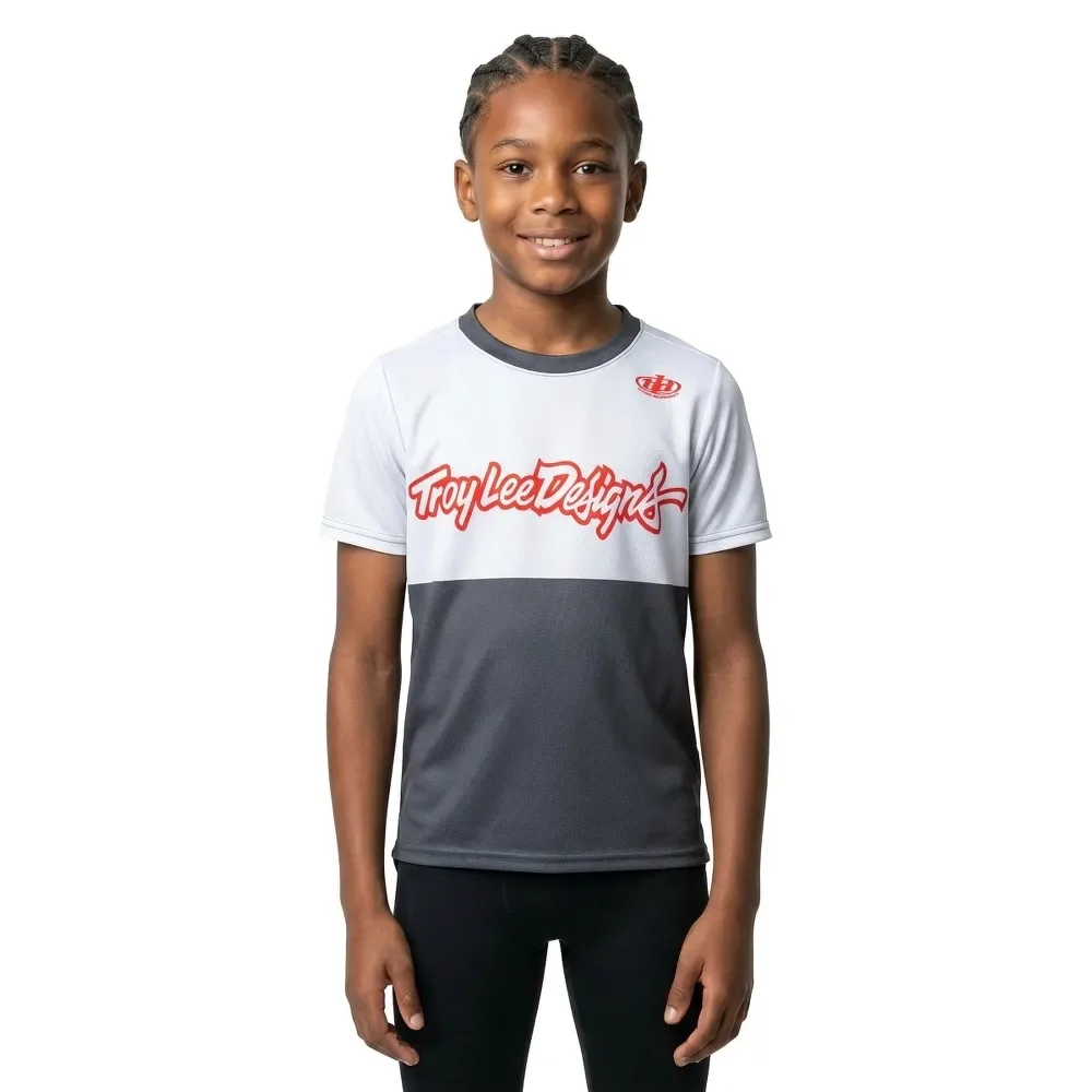 Troy Designs Maglia Da Enduro A Maniche Corte Flowline Scripter Charcoal - Lee - FashionsVida
