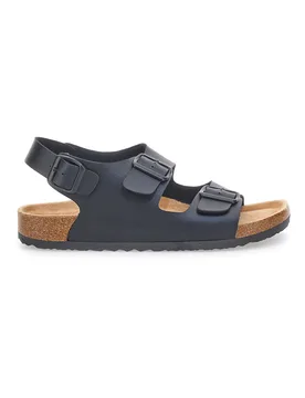 Sandali neri con doppio strappo e plantare comfort 101 44 - ALTEMBERG - FashionsVida