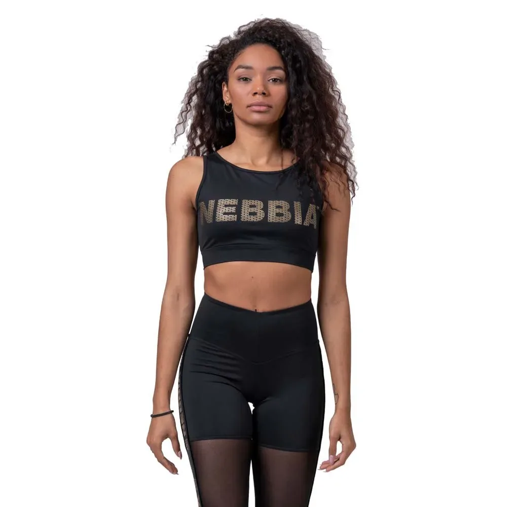 Soutien-gorge De Sport Intense Gold Mesh Black XS - Nebbia - FashionsVida