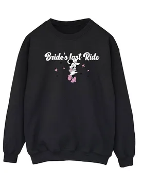 Women's Bride´s Last Ride Minnie Mouse Sweatshirt in Black Size: Medium - Black - Size: M - Disney - FashionsVida