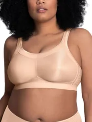 Womens Momentum Sports Bra - Beige Polyamide - Size 36a
