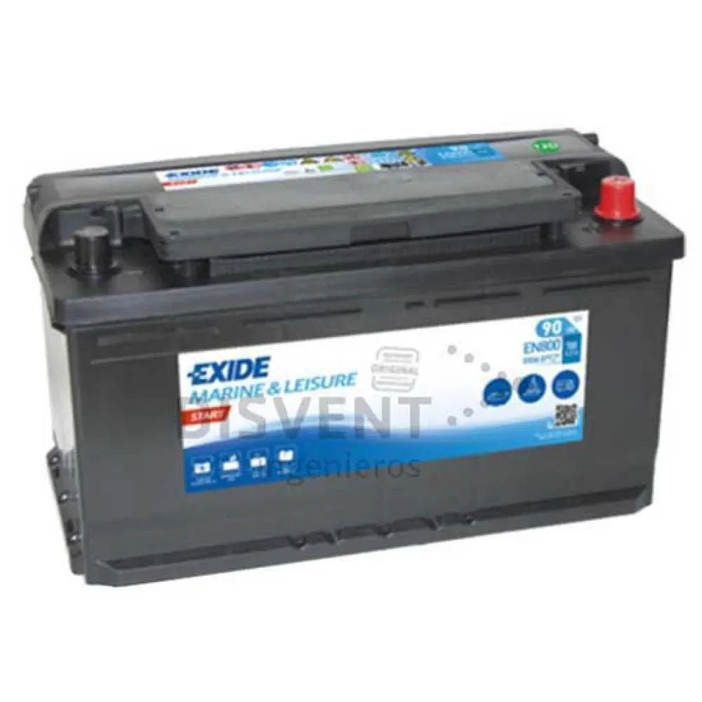 V/720 Cca Start En800 Battery 90ah Black One Size unisex - Exide - FashionsVida