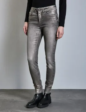 Beschichtete Jeans female Grau - Street One - FashionsVida