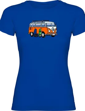 T-shirt à Manches Courtes Hippie Van Wakeboard Royal Blue S - Kruskis - FashionsVida