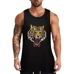 Bow Tie Tiger Tank Top Dry Fit Tank Top Moisture Wicking Sports Sleeveless