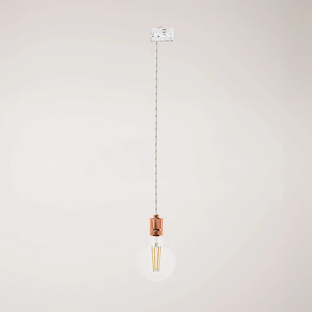 Cables Lampe Suspendue Sans Ampoule Knurled Track Stucchi Copper One Size - Creative - FashionsVida
