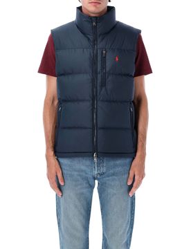 Quilted Ripstop Padded Vest with Stand-Up Collar