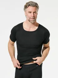 Masterclass-Rundhals-Shirt 2er-Pack, , Farbe Schwarz, 9(3XL), Herren