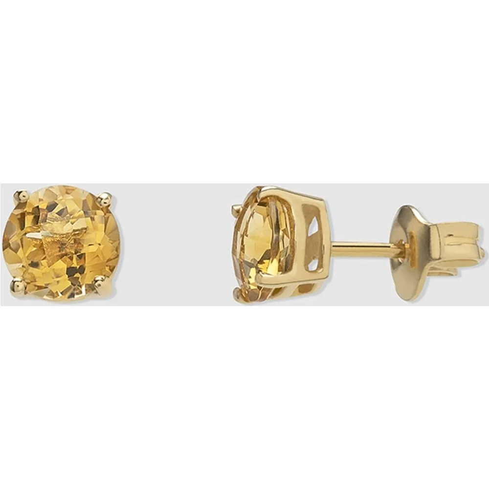 Pendientes Black & White de oro con citrino - El Corte Inglés - FashionsVida