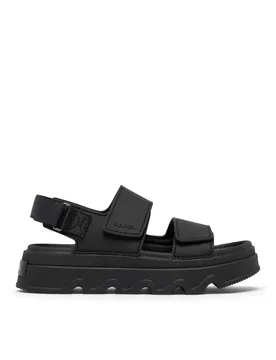 Kinetic™ Sunchase Leather Ankle Strap Sandals Black female - Sorel - FashionsVida