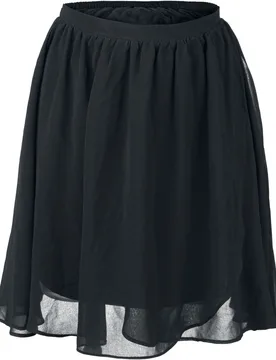 Kurzer Rock - Schwingender Ciffonrock - S bis 3XL - für Damen - Größe 3XL - schwarz - Frauen - female - ForPlay - FashionsVida