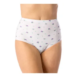 Inkontinenzslip Damen "Blumen" weiss S