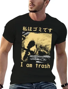 I Am Trash Japanese Raccoon T-Shirt anime t shirts oversize t shirt man luxury t shirts designer T-shirt - Aliexpress - FashionsVida