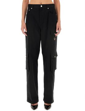 Gabardine-weave Cargo Pants