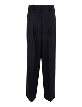 Pantaloni A Gamba Larga Con Pence
