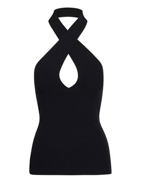 Top scollo incrociato e cut out frontale