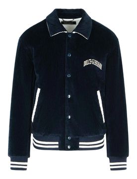 Giacca bomber di cotone blu