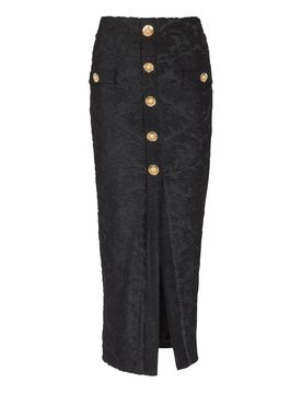 Balmain Gonna midi motivi barocchi