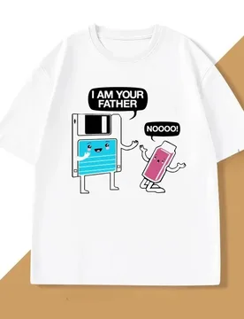 I Am Your Father T-Shirt Funny Floppy Disk Computer Science T Shirt Summer Women Round Neck Short-sleeved Tops Clothing - Aliexpress - FashionsVida